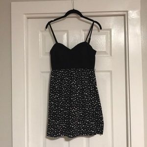Black mini skater dress